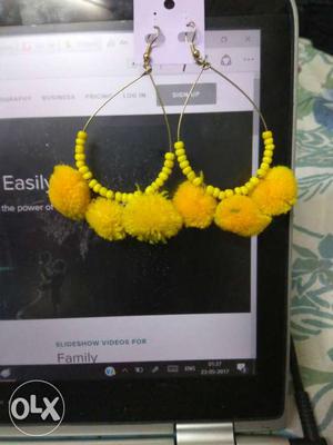Two Yellow Bohemian style Earrings