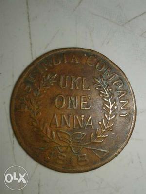  Ukl One Anna(east India Company)