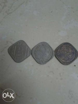 Very old 2 anna coins