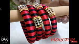 Will thread bangles with brown and black