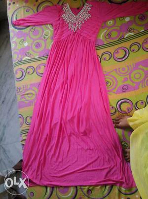 Women's Pink Long Sleeved Dress