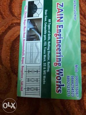 Zain Engineering Works Card
