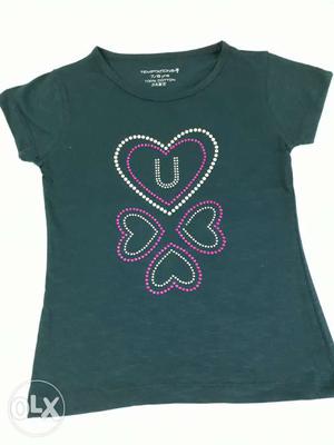 100% Cool Cotton Tops For Girls 7/8 Years