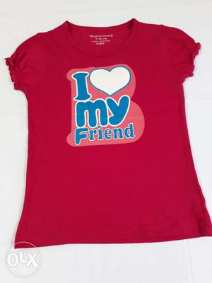 100% cotton Tops for Girls 7/8 Years With Export