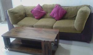 3+1+1seat Sofa With Two Throw Pillows (only Sofa)