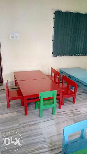 8 set for play way school with good paint, green