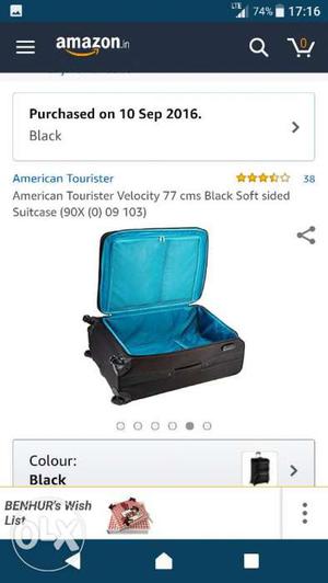 American tourister trolly.77cms Unused. selling only its