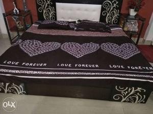 Black And Brown Love Forever Bed Spread