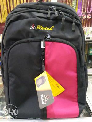 Black And Pink Redak Backpack