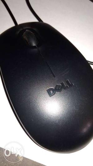 Black Dell Corded Computer Mouse