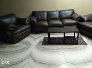 Black Leather Sectional Sofa With Coffee Table