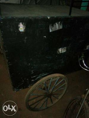 Black Stall With Wheels