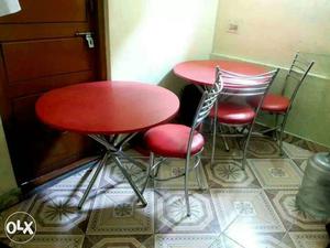 Good condition 2 table with 3 chairs contact