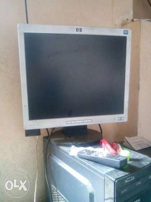Gray Hp Flat Screen Computer Monitor