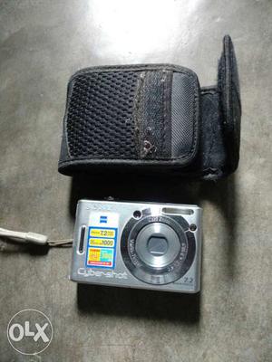 Gray Sony Cyber-shot Compact Camera With Case