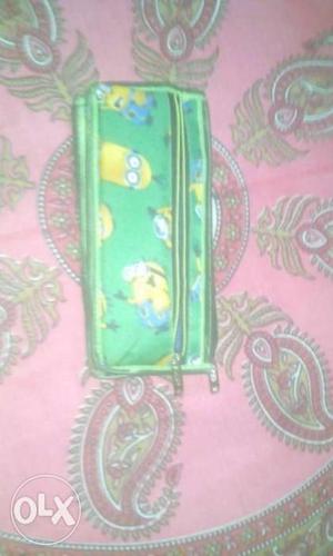 Minions Green Zippered Pouch