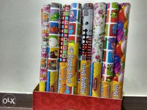 Multicolored Wrapping Sheets Lot