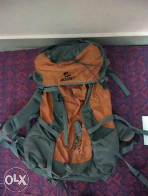Orange And Grey Camping Backpack