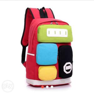 Red, Green, Blue And Black Backpack