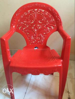 Red Plastic Armchair good condition