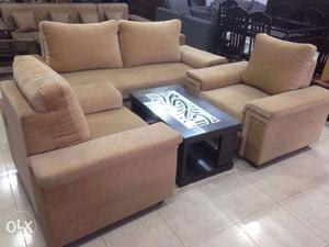 Sofa set in beige color available in lowest price