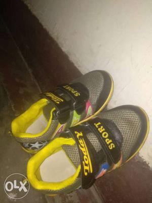 Toddler's Black-and-yellow Today Sport Velcro Shoes