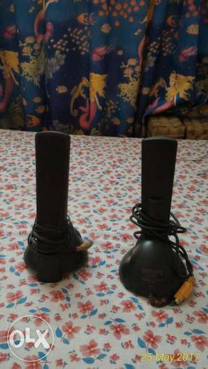 Two Black Corded Joysticks