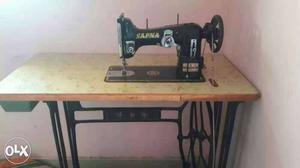 Black Sapna Treadle Sewing Machine