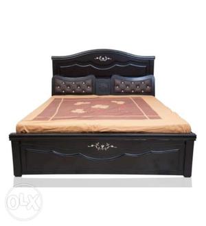 New Brown And Beige Wooden Bed Set