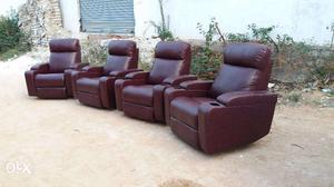 New Leather Recliner Sofa, MANUAL Recliner,Single Seater