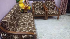 Sagwan wood sofa. selling due to shifting.