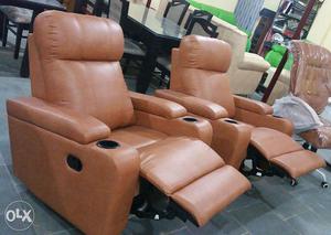 Shiny Leather Recliners, Customised NEW designed - MARYAM