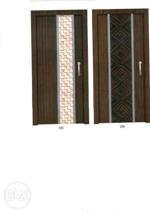 Two Brown Wooden Doors