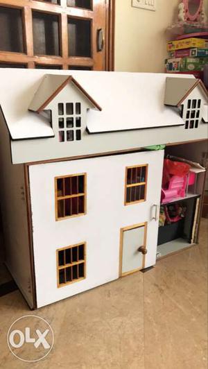 White Wooden Doll House