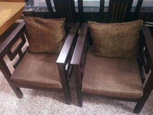 5 Seater (3+1+1) Wooden Sofa set. Recently