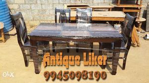 Awesome 4 chair designer dining table