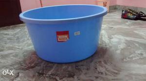 Blue Plastic Basin