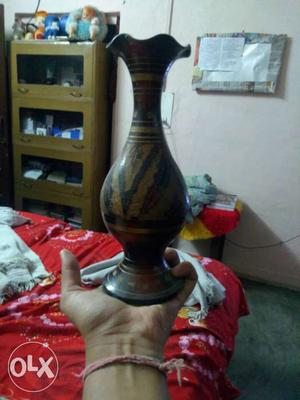 Brown And Black Ceramic Vase
