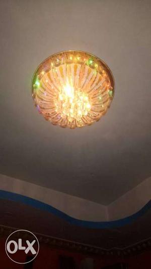Brown Lighted Chandelier