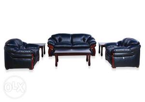 Charlie leather sofa set for urgent sale. Full