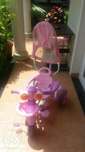 Children's Pink And Purple Pedal Trike