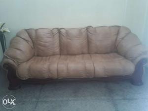 Leather sofa set