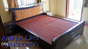 Queen size bed with storage and side tables