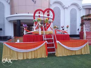 Red And Yellow Couple Event Stage