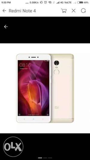Red mi note 4 gold 64gb and 4 gb ram