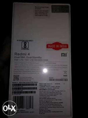 Redmi 4 newly launched with 3gb ram and 32gb rom