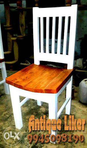 Rubber wood 4 chair and a Bench dining with wooden seats