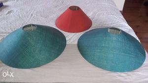Set of three unused lamp shades