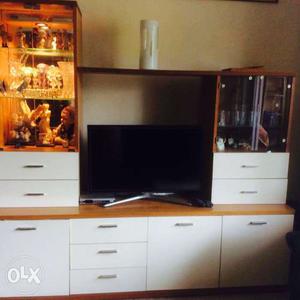 TV cabinet with light, storage space