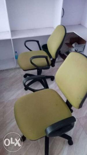 Two Rolling hydrolic office chair very good condition